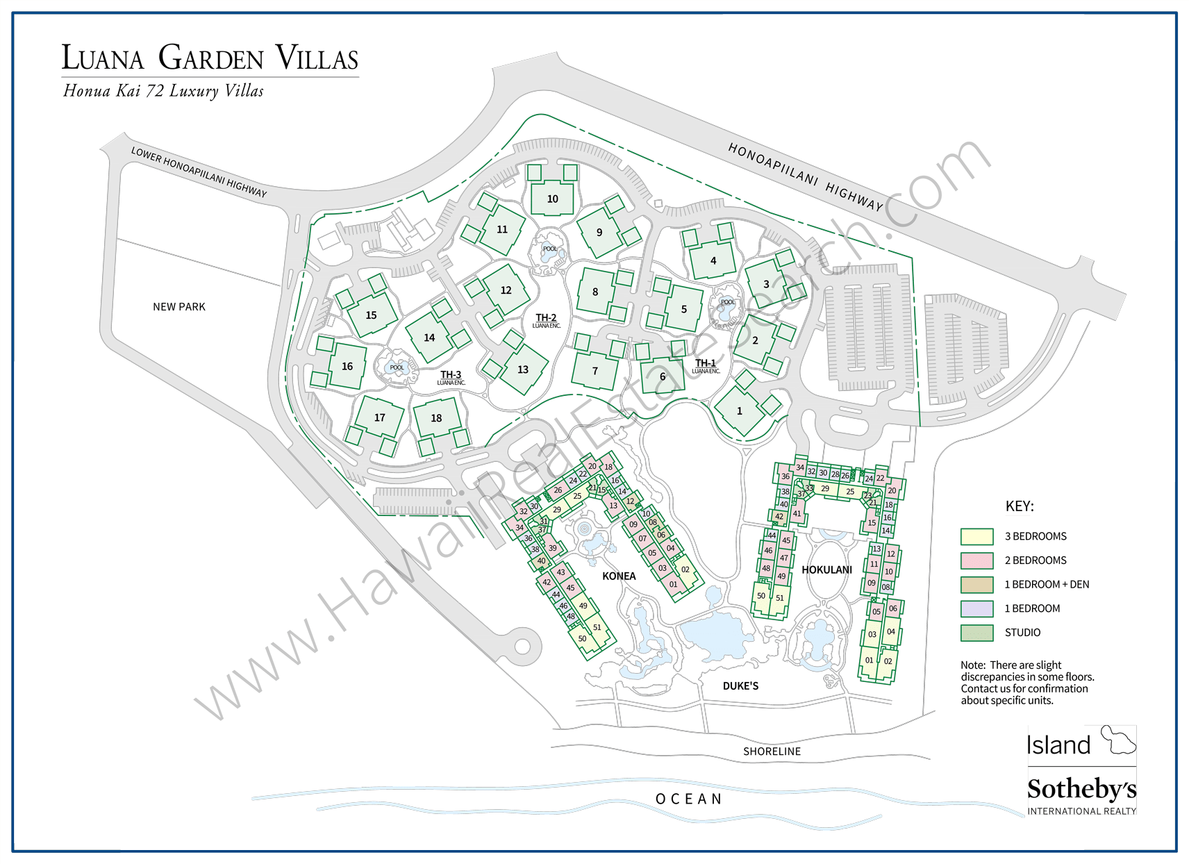 Luana Garden Villas Map